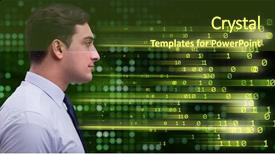  Presentation with machine learning - Amazing slide set having digital signal processing - cognitive computing and machine learning backdrop and a tawny brown colored foreground