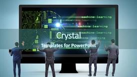  Presentation with digital signal processing - Amazing presentation having digital signal processing - cognitive computing and machine learning backdrop and a ocean colored foreground