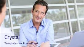  Presentation with closeup of foosball table soccer - Cool new slide deck with digital signature - closeup of businessman having client backdrop and a sky blue colored foreground