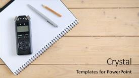  Presentation with recorder - Audience pleasing PPT layouts consisting of voz - digital sound recorder and other backdrop and a lemonade colored foreground