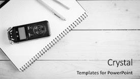  Presentation with recorder - Beautiful slides featuring  backdrop and a  colored foreground