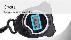  Presentation with timer - Audience pleasing slide set consisting of digital sports - electronic sport timer isolated backdrop and a white colored foreground