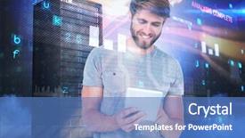  Presentation with red grapefruit orange orange - Slides with digital tablet against red vortex background and a teal colored foreground