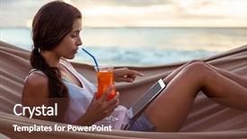  Presentation with digital india - Theme consisting of digital tablet and having mocktail background and a tawny brown colored foreground