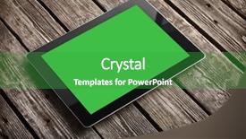  Presentation with digital - Beautiful PPT theme featuring digital tablet computer with isolated backdrop and a shamrock green colored foreground