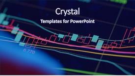  Presentation with using digital tablet - Slide set featuring digital tablet for stock market background and a navy blue colored foreground