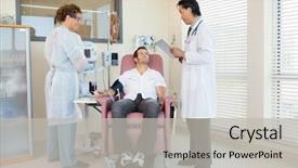  Presentation with digital hospital - Cool new slides with digital tablet in hospital room backdrop and a light gray colored foreground