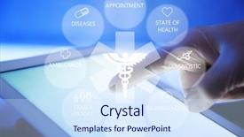  Presentation with medical concept - Audience pleasing presentation consisting of digital tablet-pc medical network backdrop and a sky blue colored foreground