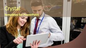  Presentation with digital detoxification - Amazing presentation theme having digital tablet while analyzing server backdrop and a coral colored foreground