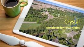  Presentation with scenery - PPT theme consisting of dismal river in nebraska sandhills background and a tawny brown colored foreground