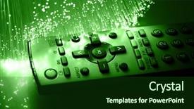  Presentation with fiber optics - PPT layouts featuring digital television - fiber optics background with lots background and a forest green colored foreground
