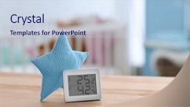  Presentation with temperature - Slides consisting of digital temperature and humidity control background and a sky blue colored foreground