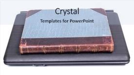  Presentation with digital book - PPT layouts consisting of digital textbook - color photo of an old background and a light blue colored foreground