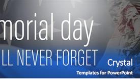  Presentation with memorial day - Cool new theme with digital title for memorial day backdrop and a ocean colored foreground