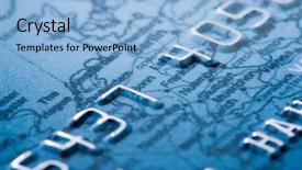  Presentation with credit card - Theme having digital transactions - credit card detailed shallow dof background and a light blue colored foreground