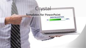  Presentation with digitalization - Audience pleasing PPT theme consisting of digital-transformation-and-digitalization-concept backdrop and a white colored foreground