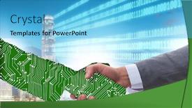  Presentation with transformation - Audience pleasing slide deck consisting of digital-transformation-concept-with-handshake backdrop and a light blue colored foreground