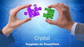  Presentation with digital transformation - Amazing presentation design having digital-transformation-concept-with-jigsaw backdrop and a teal colored foreground