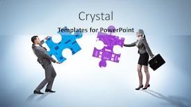  Presentation with digital transformation - Slides enhanced with digital-transformation-concept-with-jigsaw background and a light blue colored foreground