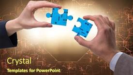  Presentation with digital transformation - Cool new presentation with digital-transformation-concept-with-jigsaw backdrop and a tawny brown colored foreground