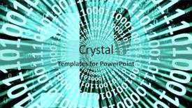  Presentation with tunnel - Cool new presentation theme with digital tunnel use for background backdrop and a seafoam green colored foreground