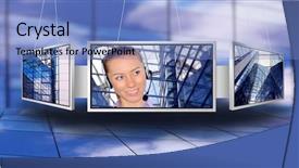  Presentation with architecture - Amazing PPT layouts having digital tv - monitors with business architecture background backdrop and a light blue colored foreground