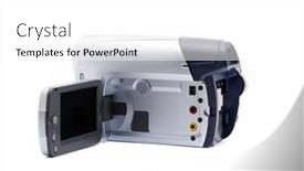  Presentation with video background - PPT layouts featuring digital-video-camcorder-isolated background and a white colored foreground
