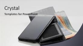  Presentation with digital image - PPT theme enhanced with digital wallet concept malaysia currency background and a light gray colored foreground