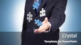  Presentation with digital - PPT layouts featuring digital white and blue puzzle background and a wine colored foreground