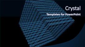  Presentation with matrix - Theme consisting of digital world background and a navy blue colored foreground