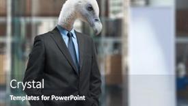  Presentation with cityscape - Theme featuring digitally-altered-image background and a dark gray colored foreground