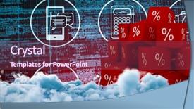  Presentation with storm clouds - Theme consisting of digitally composite image of storm background and a violet colored foreground