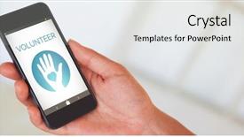  Presentation with black wedding holding hands - Colorful slide deck enhanced with digitally composite image of volunteer backdrop and a  colored foreground