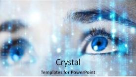  Presentation with matrix - PPT theme consisting of digitally generated black and blue background and a light blue colored foreground