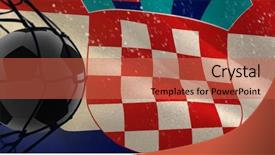  Presentation with net - Slide set consisting of digitally generated croatian national flag background and a red colored foreground