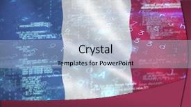  Presentation with france flag - Presentation theme consisting of digitally generated france 3d national background and a light blue colored foreground