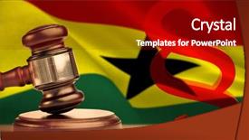  Presentation with ghana flag - Beautiful presentation featuring digitally generated ghana national flag backdrop and a black colored foreground