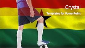  Presentation with ghana flag - Slide set consisting of digitally generated ghana national flag background and a crimson colored foreground