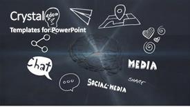  Presentation with blue brain - Presentation consisting of digitally generated image of brain background and a dark gray colored foreground