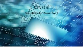  Presentation with circuit board - Presentation theme consisting of generated image of circuit board background and a light blue colored foreground
