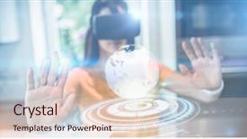  Presentation with biology - Audience pleasing PPT layouts consisting of digitally generated image of earth backdrop and a lemonade colored foreground