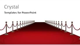  Presentation with red carpet - Presentation theme featuring digitally-generated-image-of-long background and a white colored foreground