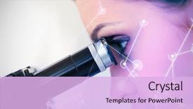  Presentation with structure - Audience pleasing theme consisting of digitally generated image of molecular backdrop and a lavender colored foreground