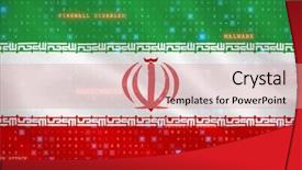  Presentation with national security - Colorful slide set enhanced with digitally generated iran 3d national backdrop and a coral colored foreground