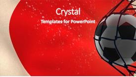  Presentation with flag football girls - Amazing slide deck having digitally generated japanese national flag backdrop and a crimson colored foreground