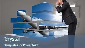  Presentation with green matrix computer generated - Slide deck having digitally generated room with border background and a  colored foreground