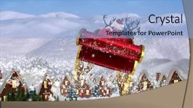  Presentation with santa sleigh - Slide deck consisting of digitally generated snowy land scape background and a  colored foreground