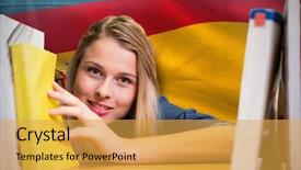  Presentation with library - Slide deck enhanced with  background and a  colored foreground