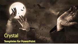  Presentation with zombies - Slides enhanced with digitally generated zombies rising background and a tawny brown colored foreground