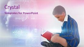  Presentation with brain computer interface head - Audience pleasing PPT theme consisting of digitally image of brain interface backdrop and a  colored foreground